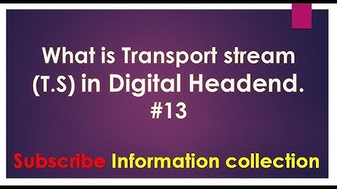 What is TS(Transport stream) in Digital Headend by information collection