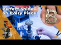 This is how to use our faceting machine on flatsurfaces  gold jewelry handmade jewelrydesign