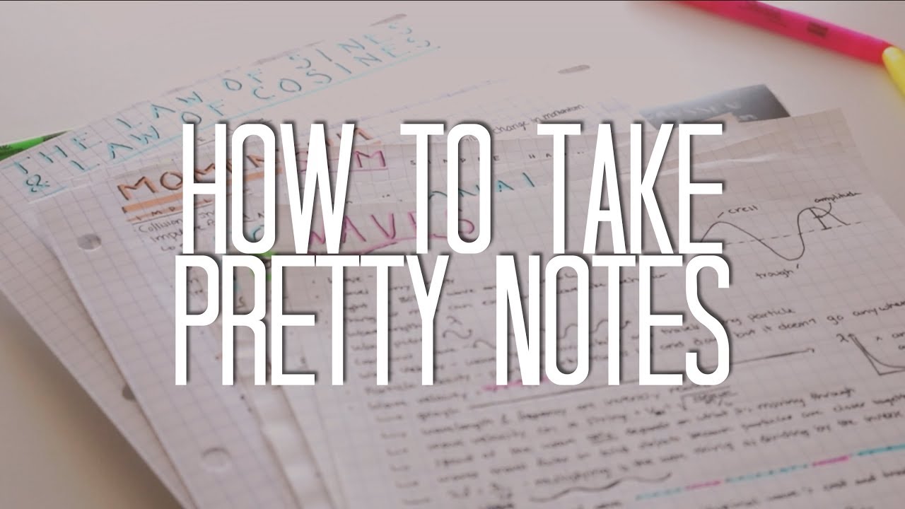 how to take pretty notes - YouTube