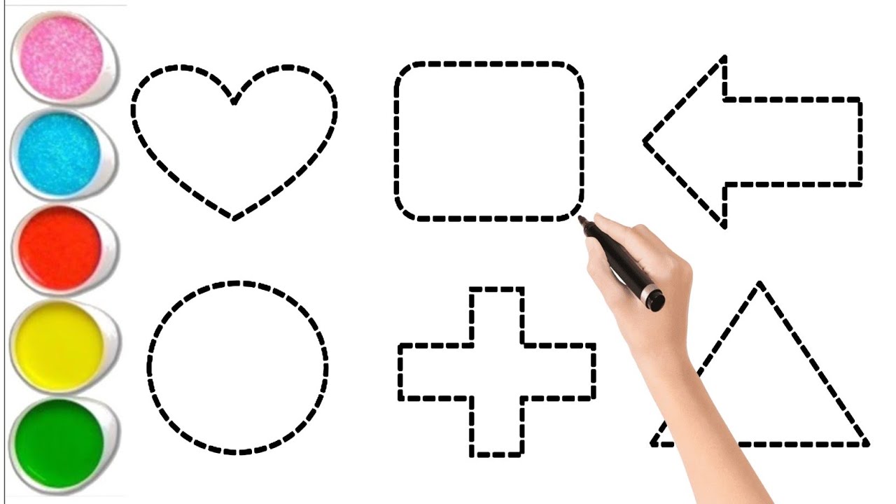2D shape song preschoool drawing shape song