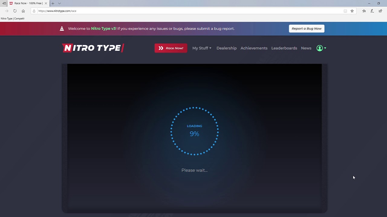 Trying for 120wpm each race -NitroType.com