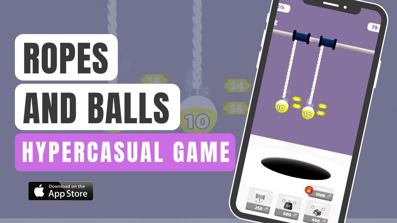 Ropes & Balls 🧵🎯⚽ Gameplay, iOS, Mobile Games YouTube