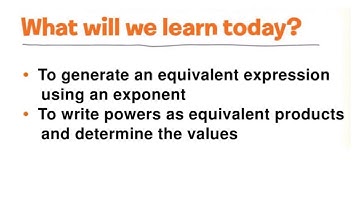 Lesson 7.1: Powers and Exponents