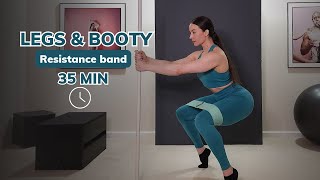 35 MIN RESISTANCE BAND BOOTY & LEG WORKOUT - At Home Leg & Glute Routine | Minimal Equipment screenshot 5