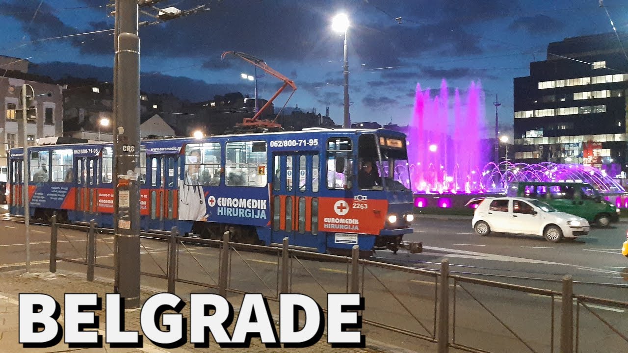 Belgrade Trams, Trolleybuses and Buses 2022 | Slavija
