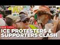 RAW VIDEO: ICE protesters, supporter clash during rally after deadly Maine shooting