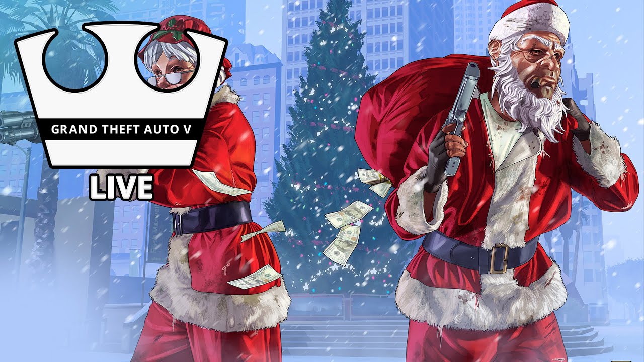 Jirka, GEJMR a MenT Hraje - GTA V - Festive Suprise 2015 [PC] [LIVE]