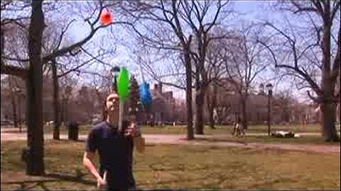 Juggling 4 Clubs : Synchronous & Asynch Juggling Transition