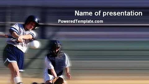 Softball PowerPoint Template by PoweredTemplate.com