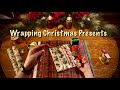 ASMR Wrapping Christmas presents (No talking) Paper crinkles, taping, cutting