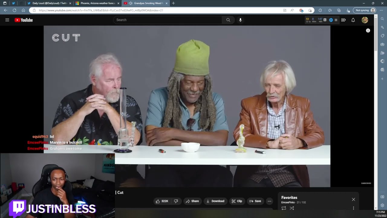 REACTION TO GRANDPAS SMOKING WEED FOR THE FIRST TIME | CUT