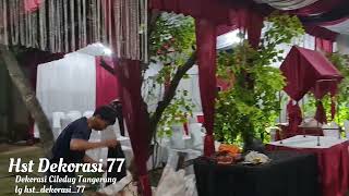 Acara Khitanan. Tenda Warna Merah Maroon, Hitam Dan Putih. Gg Kancil, Nerogtog.