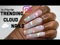 WATCH ME WORK | Pastel Clouds Nails | Instagram Trending | Tapered Square