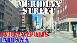 Meridian Street - Indianapolis - Indiana - 4K Street Drive