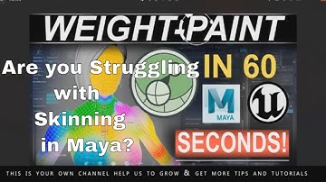 Are you struggling with Skinning in Maya ? || Weight Paint Characters IN 60 SECONDS!!