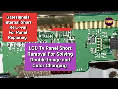 Lcd Tv Panel Short removal on 32 inch Samsung panel For Solving Double image and color changing.