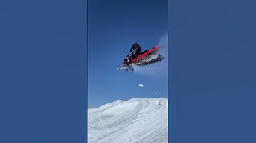 Huge snowmobile air