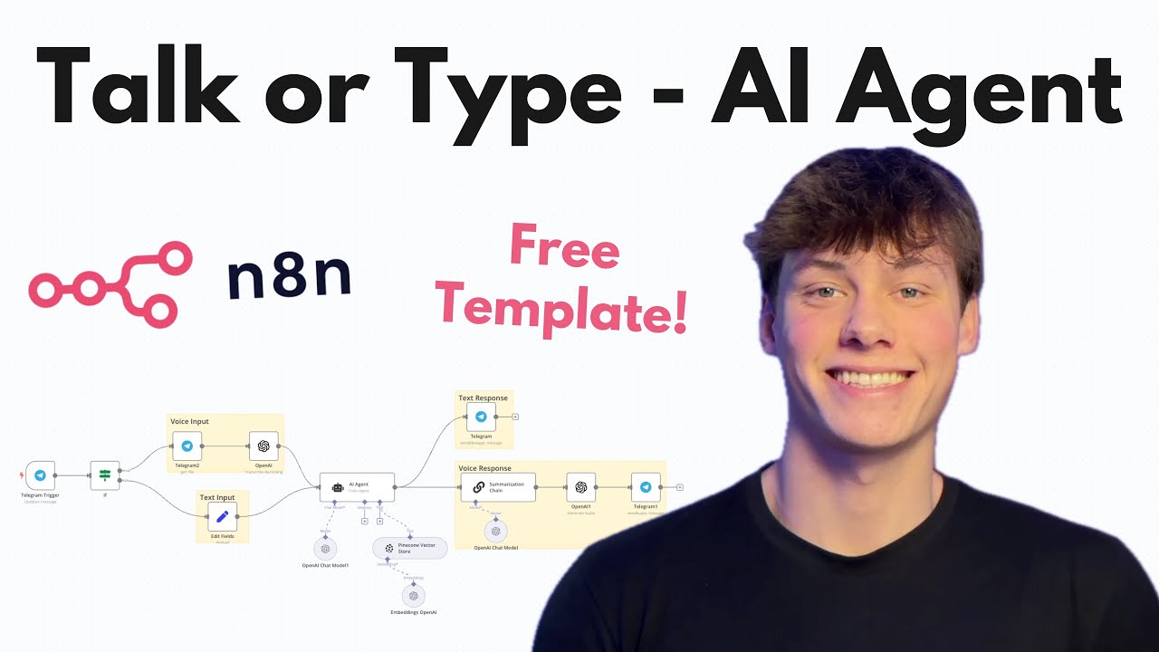 How to Build a Voice AND Text AI Agent in n8n with No Code - YouTube