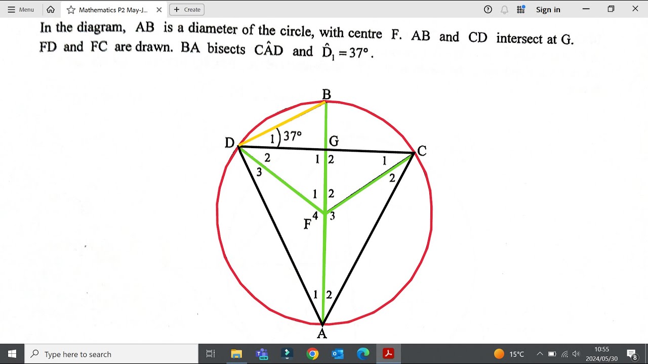 A | MAY/JUNE 2024 MATHEMATICS PAPER 2 - Euclidean Geometry (Radius ...