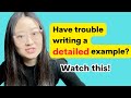 How to write a detailed example in ielts writing task 2