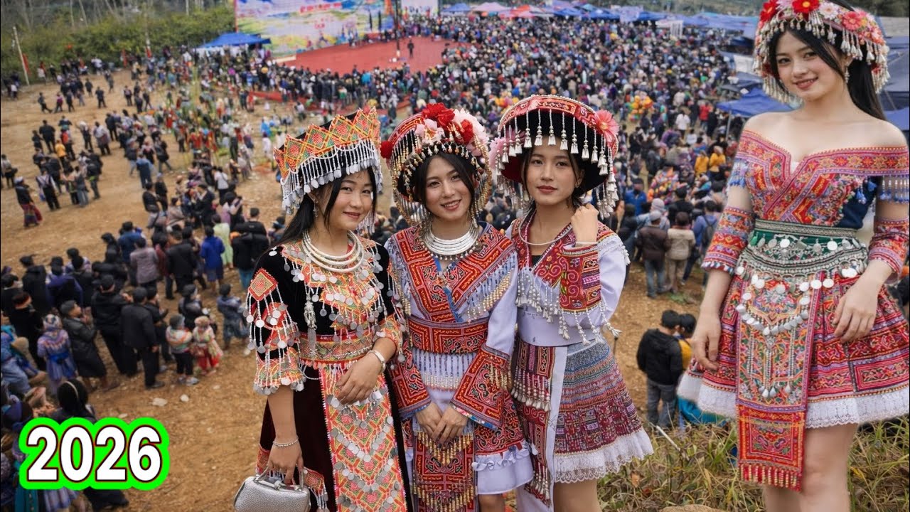 Chợ tình trên núi biên giới pha long,xuất hiện toàn gái xinh đến kéo chồng.