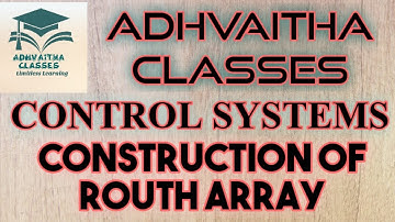 RH Criterion Construction of Routh Array #ControlSystems #ECEGATE,IES,#UGCNETElectronics