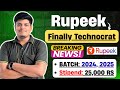 🔥Rupeek Finally Technocrat Hiring | Stipend: 25,000 RS | Rupeek Off Campus Drive 2025, 2024 BATCH