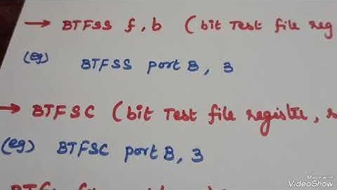 Bit Oriented Instructions/PIC16C61/Instruction Set