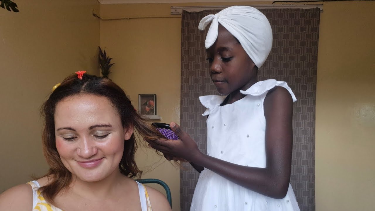 Asmr friend does my makeup and hair