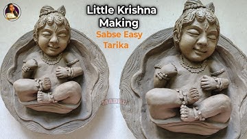 Baal Gopal Making with Clay | Little Krishna clay modelling | Mitti ki murti #madhusingharts 