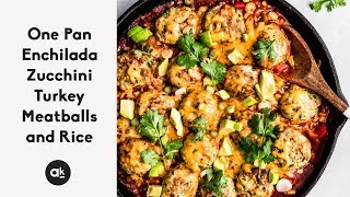 Recipe:
https://www.ambitiouskitchen.com/one-pan-enchilada-zucchini-turkey-meatballs-and-rice/
flavorful one pan enchilada zucchini turkey meatballs simmered...