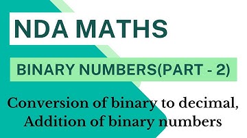 Binary Numbers for NDA(Master the topic)