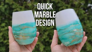 Marble Alcohol Ink Technique for Tumblers