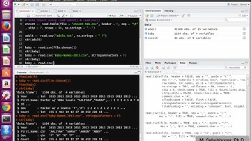 آموزش نرم افزار R - خواندن و نوشتن داده ها (بخش دوم - read.table و read.csv)
