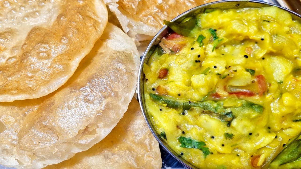 15 ನಿಮಿಷದಲ್ಲಿ 2 ರೆಸಿಪಿ ಗರಿಗರಿ ಉಬ್ಬಿದ ಪೂರಿ ಆಲೂಗಡ್ಡೆ ಮಸಾಲಾ /Fluffy Poori-Potato Masala/Poori Palya