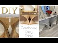 DIY MODERN ENTRYWAY TABLE HOME DECOR USING CARDBOARD!