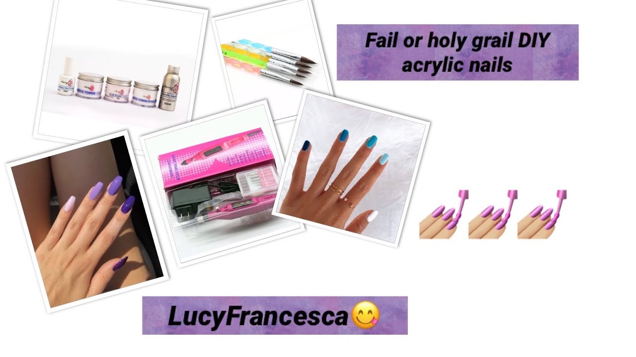 Doing my own acrylic nails at home very poor attempt YouTube