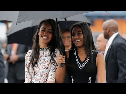 Video: Včera V Noci V Bielom Dome Sasha A Malia Obama