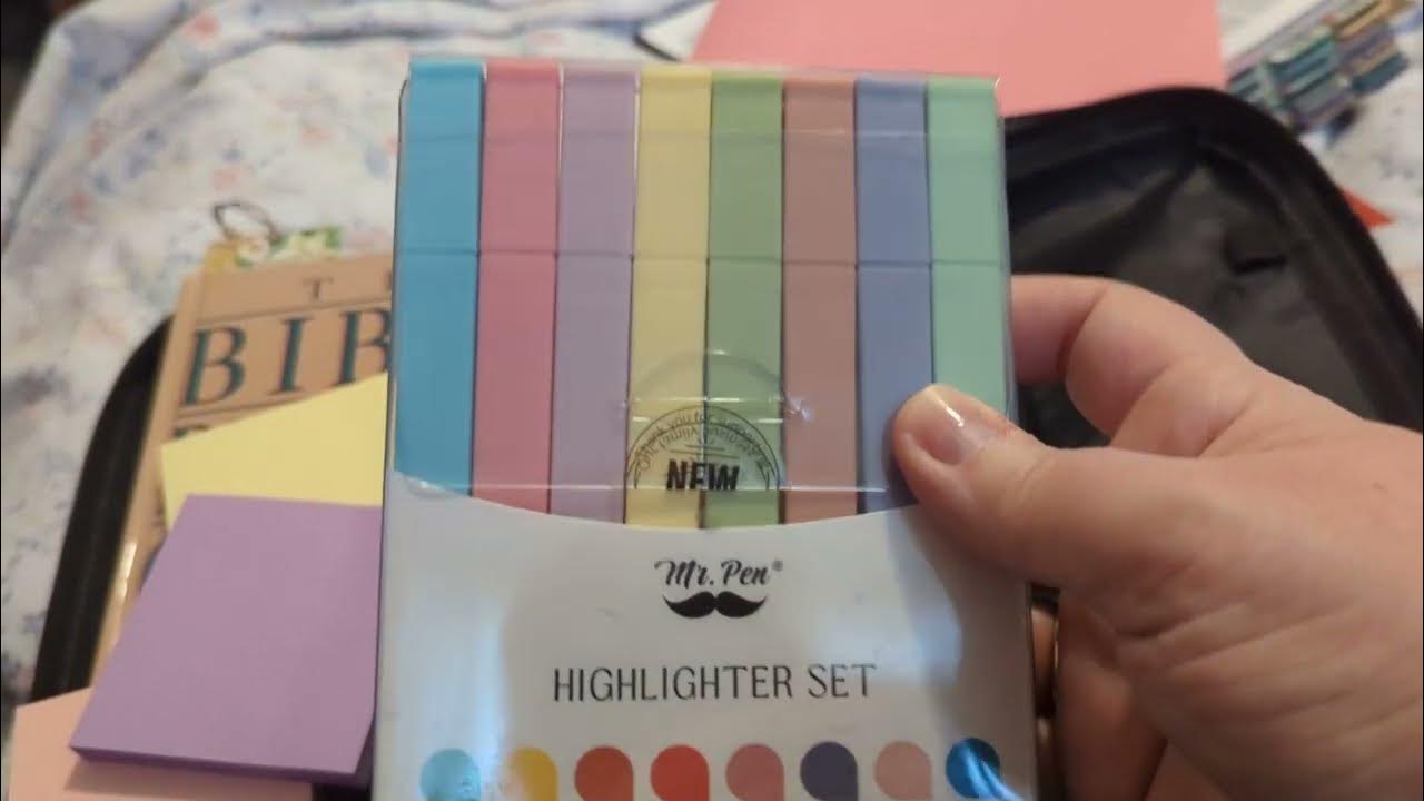 Mr. Pen Aesthetic Cute Pastel Highlighters Set, 8 Pcs, Chisel Tip