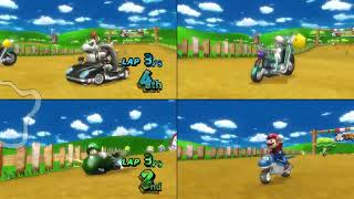 Mario Kart Wii  4 Players 693 Mushroom Cup Mirror