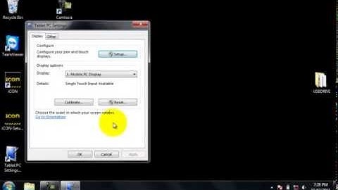 Windows 7 touch screen calibration