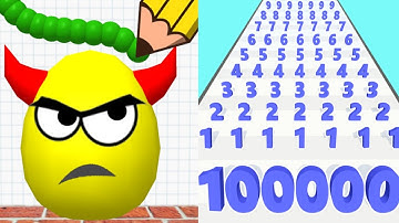 Draw To Smash VS Number Run - All Levels SpeedRun Gamplay Android iOS Ep 1