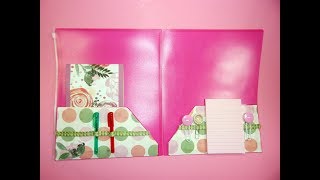 Turning a Dollar Tree Folder Into a Desktop Work Station