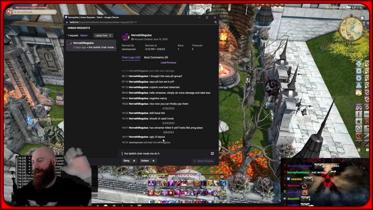 Xeno's pettiest ban ever
