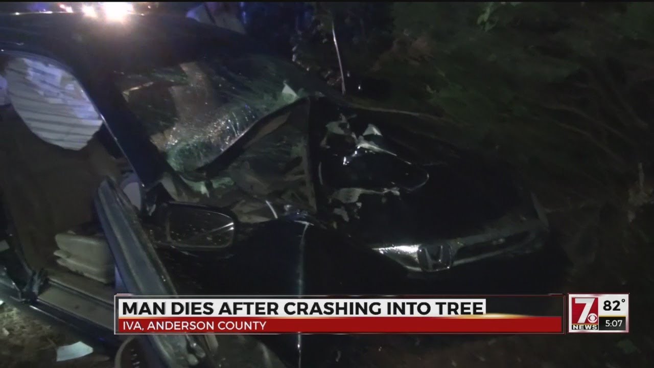 Man dies after crashing into tree - YouTube