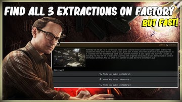 FIND ALL 3 WAYS OUT EXTRACTIONS OF THE FACTORY MAP  - ESCAPE FROM TARKOV - MECHANIC TASK SCOUT 12.11