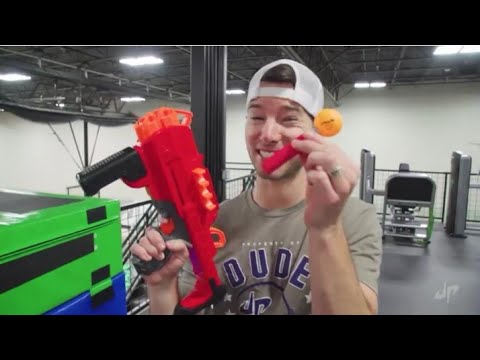 Nerf Shooter ping pong shot | Ultimate trick shot | Dude Perfect #shorts