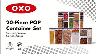 OXO Good Grips 20 Piece POP Canister Container Set – All About Tidy