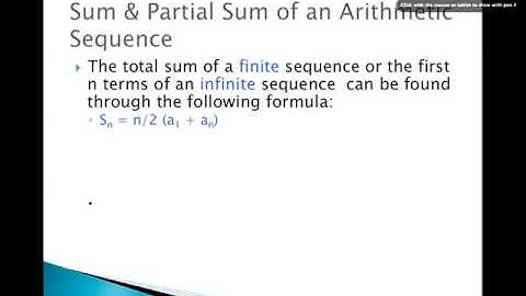 Lesson 9.2 PreCalc Arithmetic Sequences