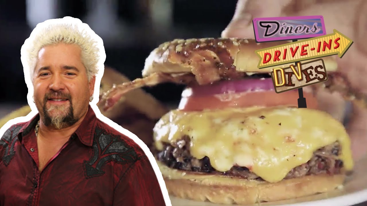 Bacon BBQ Brisket Cheeseburger | Diners, Drive-ins and Dives with Guy Fieri | Food Network